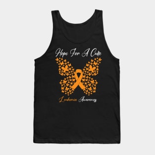 Hope For A Cure Butterfly Gift 3 Leukemia Tank Top